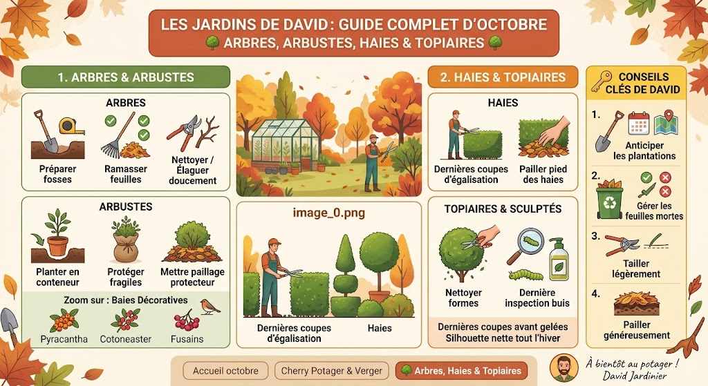 Les arbres et arbustes en octobre