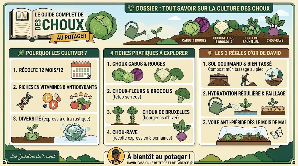 La culture des choux au potager