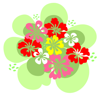 Schéma d'un massif de fleurs