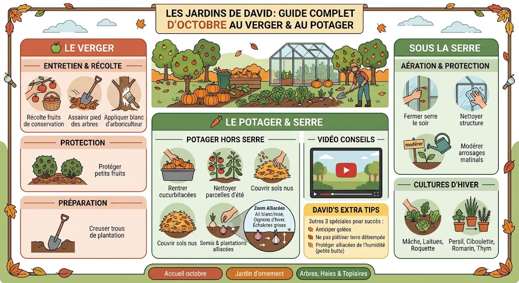 Les travaux du jardin en octobre